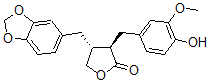 CAS#: 28115-68-6， (3R,4R)-4-(1,3-Benzodioxol-5-ylmethyl)dihydro-3-[(4-hydroxy-3-methoxyphenyl)methyl]-2(3H)-Furanone