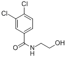 结构式 CAS# 28298-26-2, 3,4-二氯-N-(2-羟基乙基)-苯甲酰胺