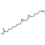 结构式 CAS# 28399-31-7, 8-{2-[(2-戊基环丙基)甲基]环丙基}辛酸