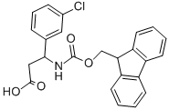 结构式 CAS# 284492-15-5, 3-(3-氯-苯基)-3-(9H-芴-9-基甲氧羰基氨基)-丙酸