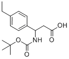 CAS#: 284493-61-4， 3-Tert-Butoxycarbonylamino-3-(4-Ethyl-Phenyl)-Propionic Acid