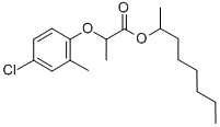 structure of CAS# 28473-03-2, 2-(4-Chloro-2-methylphenoxy)propanoic acid isooctyl ester;1-Methylheptyl 2-(4-Chloro-2-Methyl-Phenoxy)Propanoate;2-(4-Chloro-2-Methylphenoxy)Propanoic Acid 1-Methylheptyl Ester;2-(4-Chloro-2-Methyl-Phenoxy)Propionic Acid 1-Methylheptyl Ester