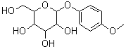 结构式 CAS# 28541-75-5, 4-甲氧基苯基吡喃己糖苷