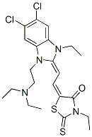CAS#: 28543-87-5， 5-[2-[5,6-Dichloro-1-[2-(Diethylamino)Ethyl]-3-Ethylbenzimidazolin-2-Ylidene]Ethylidene]-3-Ethylrhodanine
