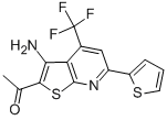structure of CAS# 285980-95-2, 1-[3-Amino-6-(2-Thienyl)-4-(Trifluoromethyl)Thieno[2,3-b]Pyridin-2-Yl]Ethan-1-One;1-[3-AMINO-6-(2-THIENYL)-4-(TRIFLUOROMETHYL)THIENO[2,3-B]PYRIDIN-2-YL]ETHAN-1-ONE
