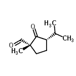 CAS 登录号：286458-58-0， (1R,3S)-3-异丙基-1-甲基-2-氧代环戊烷甲醛