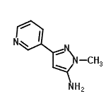 结构式 CAS# 287494-25-1, 1-甲基-3-(3-吡啶基)-1H-吡唑-5-胺