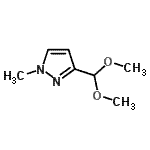 结构式 CAS# 287917-82-2, 3-(二甲氧基甲基)-1-甲基-1H-吡唑