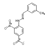 structure of CAS# 2880-05-9, (2E)-1-(2,4-Dinitrophenyl)-2-(3-Methylbenzylidene)Hydrazine;1-(2,4-dinitrophenyl)-2-(3-methylbenzylidene)hydrazine;3-Methylbenzaldehyde (2,4-dinitrophenyl)hydrazone #;3'-Methylbenzaldehyde 2,4-dinitrophenylhydrazone
