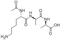 structure of CAS# 28845-97-8, Acetyl-Lys-D-Ala-D-Ala;(2R)-2-[[(2R)-2-[[(2S)-2-Acetamido-6-Amino-Hexanoyl]Amino]Propanoyl]Amino]Propanoic Acid;(2R)-2-[[(2R)-2-[[(2S)-2-Acetamido-6-Amino-1-Oxohexyl]Amino]-1-Oxopropyl]Amino]Propanoic Acid;(2R)-2-[[(2R)-2-[[(2S)-2-Acetamido-6-Amino-Hexanoyl]Amino]Propanoyl]Amino]Propionic Acid