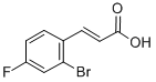 structure of CAS# 289038-17-1, 2-Bromo-4-Fluorocinnamic Acid;2-Bromo-4-Fluorocinnamic Acid 98%;2-Bromo-4-Fluorocinnamicacid98%;2-BROMO-4-FLUOROCINNAMIC ACID