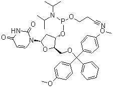 CAS#: 289712-98-7， 5'-O-[Bis(4-Methoxyphenyl)(Phenyl)Methyl]-3'-O-[(2-Cyanoethoxy)(Diisopropylamino)Phosphino]-2'-Deoxyuridine