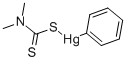 structure of CAS# 2899-92-5, Phenylmercuric Dimethyldithiocarbamate;Mercuric;Benzene;Dimethylaminomethanedithioate;Caswell No. 657