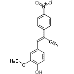 CAS 登录号:2900-76-7, (2Z)-3-(4-羟基-3-甲氧基苯基)-2-(4-硝基苯基)丙烯腈