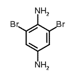 structure of CAS# 29213-03-4, 2,6-Dibromo-1,4-Benzenediamine;AG-690/40640055;BAS 01521573;MLS000030755