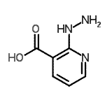 structure of CAS# 292155-95-4, 2-Hydrazinonicotinic Acid;2-Hydrazino-nicotinic acid;2-HYDRAZINO-NICOTINICACID;2-Hydrazinylnicotinic acid