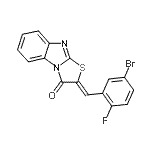 CAS#: 292169-72-3， (2Z)-2-(5-Bromo-2-Fluorobenzylidene)[1,3]Thiazolo[3,2-a]Benzimidazol-3(2H)-One