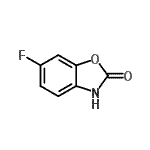 structure of CAS# 2923-94-6, 6-Fluoro-1,3-Benzoxazol-2(3H)-One;2(3H)-Benzoxazolone, 6-fluoro-;6-fluoro-1,3-benzoxazol-2(3H)-one;6-Fluorobenzo[d]oxazol-2(3H)-one