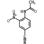 structure of CAS# 29289-18-7, N-(4-Cyano-2-Nitrophenyl)Acetamide;4-Acetamido-3-nitrobenzonitrile;MFCD00724165;n / a