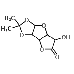 structure of CAS# 29514-28-1, 6-Hydroxy-2,2-Dimethyltetrahydrofuro[2',3':4,5]Furo[2,3-d][1,3]Dioxol-5(3Bh)-One;1,2-O-ISOPROPYLIDENE-Î’-L-IDOFURANURONO-6,3-LACTONE;1,2-O-Isopropylidene-α-D-glucofuranurono-6,3- lacton;1,2-O-Isopropylidene-β-l-idofuranurono-6,3-lactone