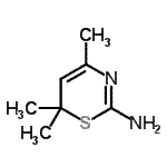 structure of CAS# 2953-81-3, 4,6,6-Trimethyl-6H-1,3-Thiazin-2-Amine;4,6,6-trimethyl-1,3-thiazine-2-ylamine;4,6,6-trimethyl-3,6-dihydro-2H-1,3-thiazin-2-imine;4,6,6-Trimethyl-6H-[1,3]thiazin-2-ylamine