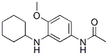 structure of CAS# 29633-64-5, N-[3-(Cyclohexylamino)-4-Methoxyphenyl]Acetamide;N-[3-(Cyclohexylamino)-4-Methoxy-Phenyl]Acetamide;N-[3-(Cyclohexylamino)-4-Methoxy-Phenyl]Ethanamide;Acetamide, N-(3-(Cyclohexylamino)-4-Methoxyphenyl)-