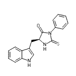 CAS 登录号：29635-97-0， (5S)-5-(1H-吲哚-3-基甲基)-3-苯基-2-硫代-4-咪唑烷酮