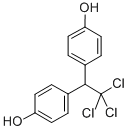 structure of CAS# 2971-36-0, 4,4'-(2,2,2-Trichloroethylidene)diphenol;Brn 2054671;Zinc00283101;4,4'-(2,2,2-Trichloroethane-1,1-Diyl)Diphenol