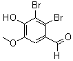 structure of CAS# 2973-75-3, 2,3-Dibromo-4-Hydroxy-5-Methoxybenzaldehyde;2,3-Dibromo-4-Hydroxy-5-Methoxy-Benzaldehyde;St5307681;Zinc00567161