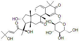 CAS#: 29803-94-9， (10alpha,23E)-2-(beta-D-Glucopyranosyloxy)-16alpha,20,25-Trihydroxy-9beta-Methyl-19-Norlanosta-1,5,23-Triene-3,11,22-Trione