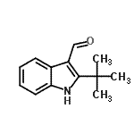 结构式 CAS# 29957-81-1, 2-(2-甲基-2-丙基)-1H-吲哚-3-甲醛