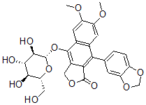 CAS#: 30021-77-3， 4-(1,3-Benzodioxol-5-Yl)-6,7-Dimethoxy-9-[(2S,3R,4S,5S,6R)-3,4,5-Trihydroxy-6-(Hydroxymethyl)Oxan-2-Yl]Oxy-1H-Benzo[f][2]Benzoxol-3-One