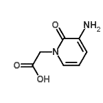 structure of CAS# 300582-90-5, (3-Amino-2-Oxo-1(2H)-Pyridinyl)Acetic Acid;1(2H)-PYRIDINEACETICACID, 3-AMINO-2-OXO-;2-(3-amino-2-oxo-1,2-dihydropyridin-1-yl)acetic acid;2-(3-Amino-2-oxopyridin-1(2H)-yl)acetic acid