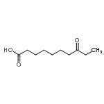 structure of CAS# 3006-51-7, 8-Oxodecanoic Acid;8-oxo capric acid;8-oxo-decanoic acid;MFCD01311672