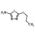 structure of CAS# 30062-49-8, 5-(Propylsulfanyl)-1,3,4-Thiadiazol-2-Amine;1,3,4-thiadiazol-2-amine, 5-(propylthio);1,3,4-Thiadiazole, 2-amino-5-(propylthio)-;2-AMINO-5-N-PROPYLTHIO-1,3,4-THIADIAZOLE