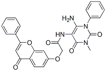 CAS#: 301206-12-2， N-(6-Amino-1,2,3,4-Tetrahydro-3-Methyl-2,4-Dioxo-1-Phenyl-Pyrimidin-5-Yl)-2-[(4-Oxo-2-Phenyl-4H-1-Benzopyran-7-Yl)Oxy]-Acetamide