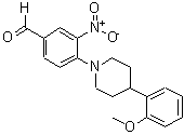 structure of CAS# 301334-92-9, 4-[4-(2-Methoxyphenyl)Piperidino]-3-Nitrobenzaldehyde;4-[4-(2-METHOXYPHENYL)PIPERIDINO]-3-NITROBENZALDEHYDE