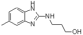 结构式 CAS# 302812-86-8, 3-[(5-甲基-1H-苯并咪唑-2-基)氨基]-1-丙醇