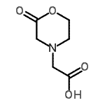 结构式 CAS# 302900-65-8, (2-氧代-4-吗啉基)乙酸