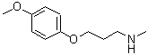 structure of CAS# 303104-76-9, 3-(4-Methoxyphenoxy)-N-Methyl-1-Propanamine;[3-(4-Methoxy-phenoxy)-propyl]-methyl-amine;3-(4-methoxyphenoxy)-N-methyl-1-propanamine;3-(4-methoxyphenoxy)-N-methylpropan-1-amine