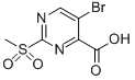结构式 CAS# 30321-94-9, 2-甲基磺酰基-5-溴嘧啶-4-羧酸