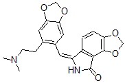 CAS 登录号：30341-99-2， (6E)-6-[[6-(2-二甲基氨基乙基)-1,3-苯并二氧戊环-5-基]亚甲基]-[1,3]二氧杂环戊并[4,5-g]异吲哚-8-酮