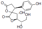 CAS 登录号：30358-74-8， (4S,6R,7R)-7-[(1S)-1,2-二羟基乙基]-6-羟基-4-(4-羟基苯基)-1,8-二氧杂螺[4.4]壬烷-2,9-二酮