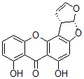 CAS#: 30461-65-5， (3aR,12cS)-6,8-Dihydroxy-3a,12c-Dihydro-7H-Furo[3',2':4,5]Furo[2,3-c]Xanthen-7-One