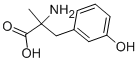 structure of CAS# 305-96-4, DL-alpha-Methyl-3-hydroxyphenylalanine;2-Amino-3-(3-Hydroxyphenyl)-2-Methyl-Propanoic Acid;2-Amino-3-(3-Hydroxyphenyl)-2-Methyl-Propionic Acid;(.+-.)-.Alpha.-Methyl-M-Tyrosine