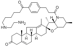 structure of CAS# 306387-90-6, 3-Keto-N-(aminoethyl-aminocaproyl-dihydrocinnamoyl)cyclopamine