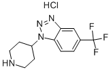 structure of CAS# 306935-37-5, 1-Piperidin-4-Yl-5-(Trifluoromethyl)-1H-1,2,3-Benzotriazole Hydrochloride;1-Piperidin-4-Yl-5-(Trifluoromethyl)-1H-1,2,3-Benzotriazole Hydrochloride Hydrate;1-PIPERIDIN-4-YL-5-(TRIFLUOROMETHYL)-1H-1,2,3-BENZOTRIAZOLE HYDROCHLORIDE;1-Piperidin-4-Yl-5-(Trifluromethyl)-1H-1,2,3-Benzotriazole Hydrochloride