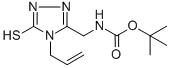 structure of CAS# 306935-46-6, Tert-Butyl N-[(4-Allyl-5-Mercapto-4H-1,2,4-Triazol-3-Yl)Methyl]Carbamate;TERT-BUTYL N-[(4-ALLYL-5-MERCAPTO-4H-1,2,4-TRIAZOL-3-YL)METHYL]CARBAMATE;4-(ALLYL)-5-(N-TERT-BUTOXYCARBONYLAMINOMETHYL)-1,2,4-TRIAZOLE-3-THIOL