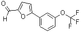 structure of CAS# 306935-96-6, 5-[3-(Trifluoromethoxy)Phenyl]-2-Furaldehyde;5-[3-(TRIFLUOROMETHOXY)PHENYL]-2-FURALDEHYDE