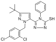 CAS#: 306937-09-7， 5-[3-(Tert-Butyl)-1-(2,4-Dichlorobenzyl)-1H-Pyrazol-5-Yl]-4-Phenyl-4H-1,2,4-Triazole-3-Thiol